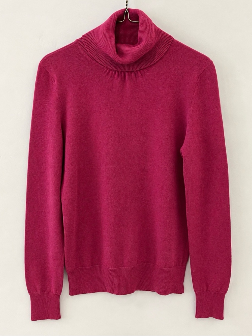 Talbots Women’s Medium Magenta Pink Turtleneck Sweater Long Sleeve